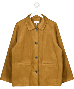 M&S Brown Faux Suede Collared Jacket UK XL