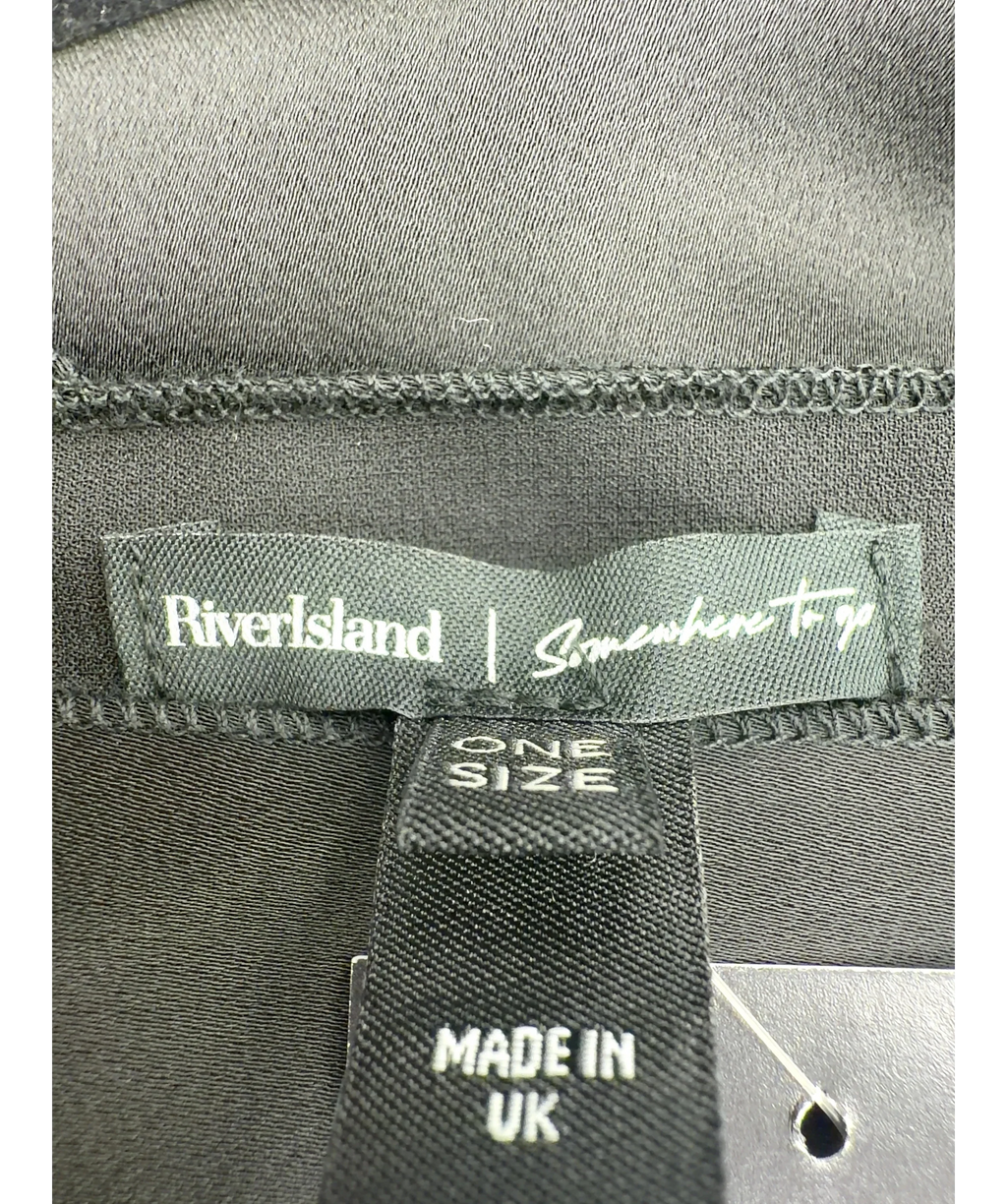 River Island Black Black High Low Cape — detail