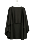 River Island Black Black High Low Cape — front