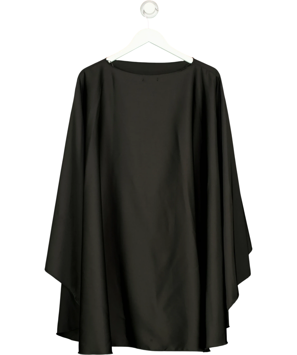 River Island Black Black High Low Cape — back