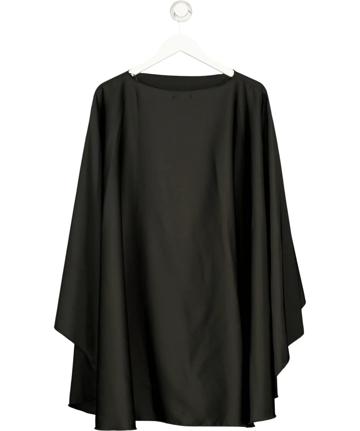 River Island Black Black High Low Cape — back