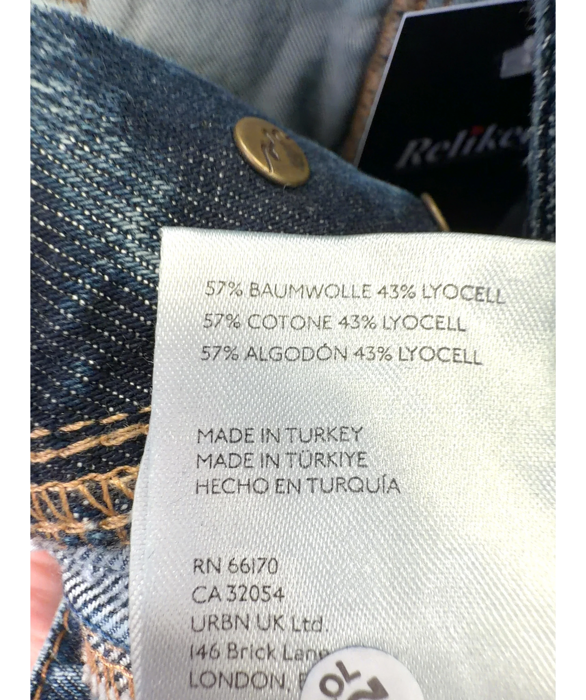 We The Free Blue Good Luck Barrel Overalls / Dungarees, size UK XL — label