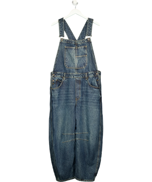 We The Free Good Luck Barrel Blue Denim Dungarees Overalls XL