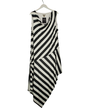 River Island Black And White Cowl Dress UK XL