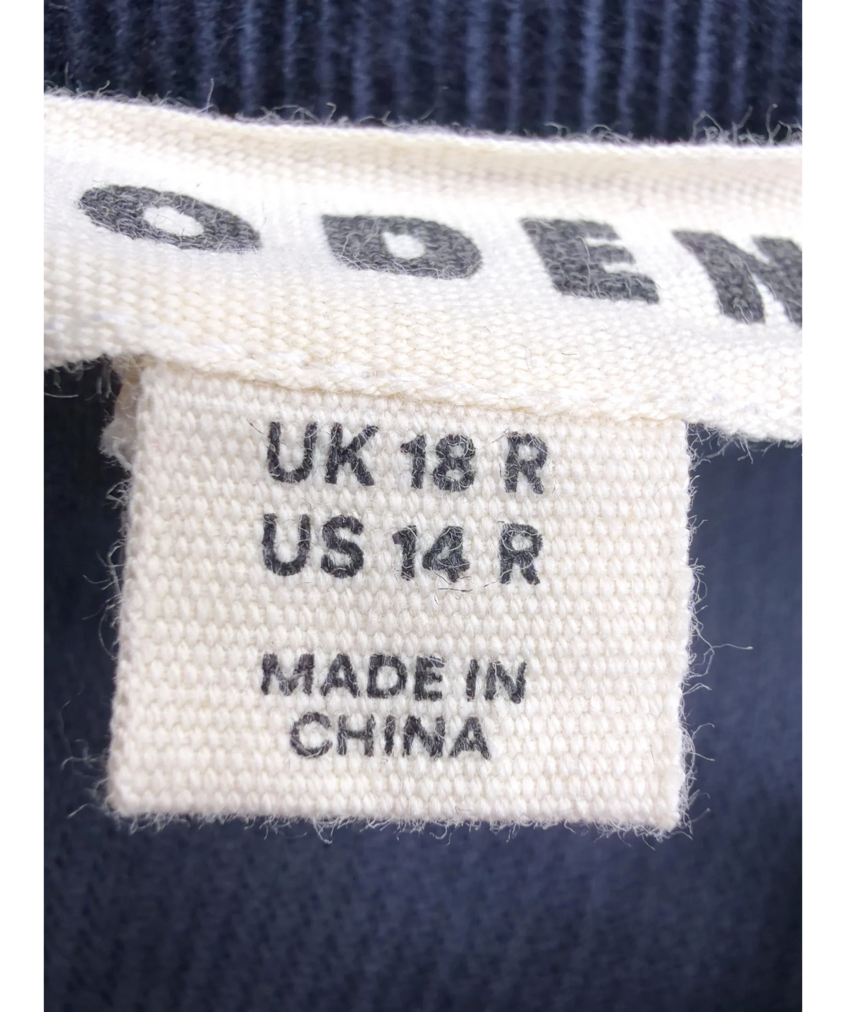 Boden navy Colour, size UK 18 — care label
