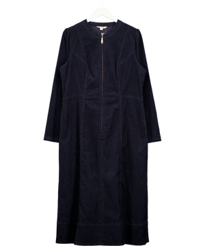 Boden Una Cord Midi Dress Navy UK 18