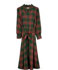 Boden Green Maeve Check Midi Shirt Dress, size UK 18 — front
