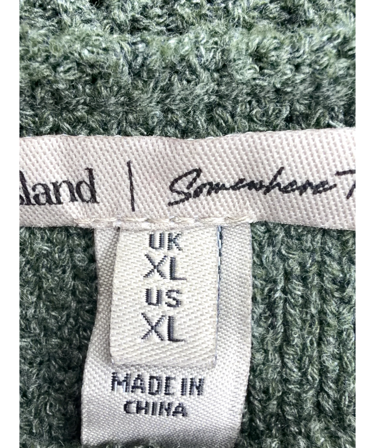 River Island Green Colour, size UK XL — care label