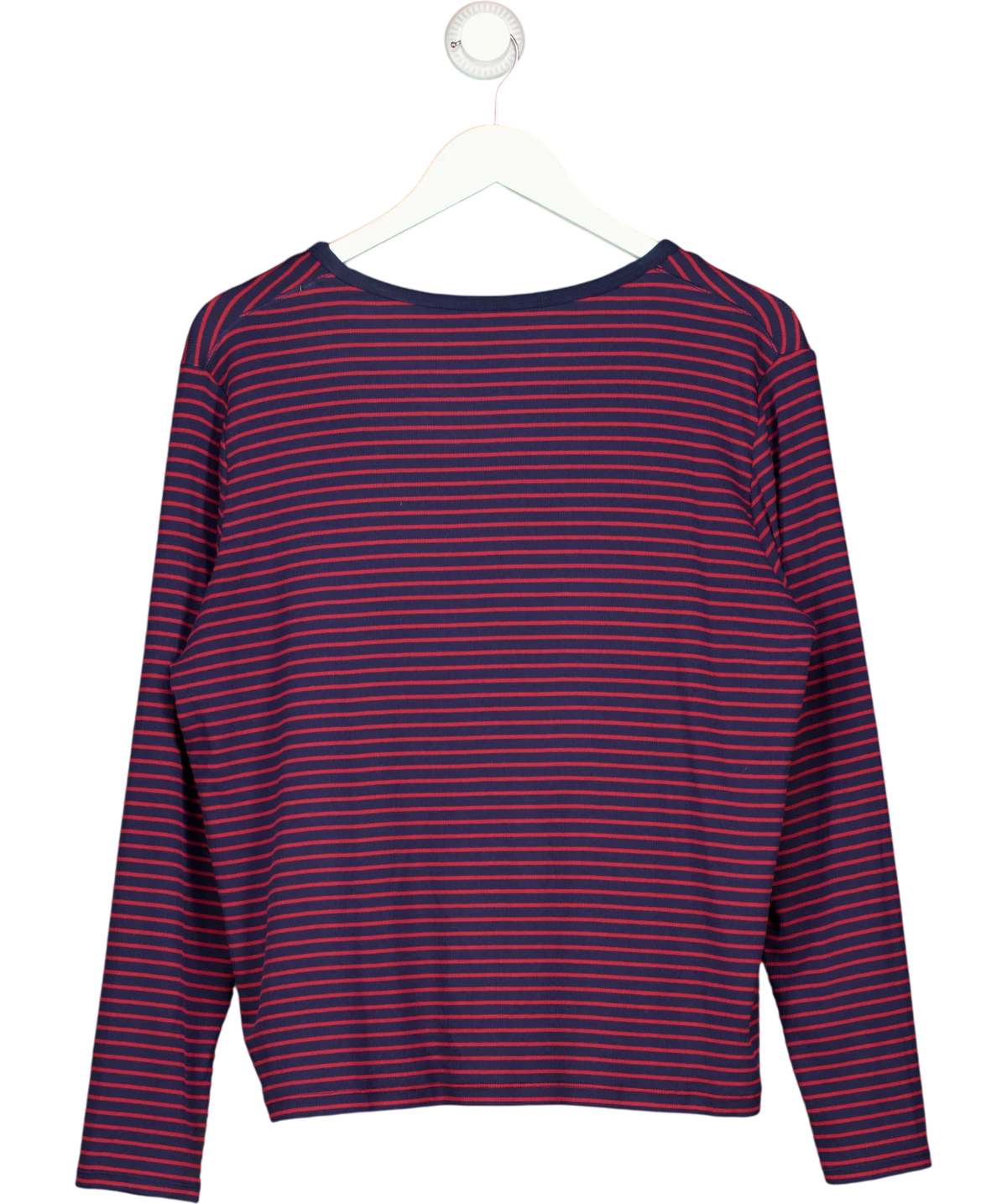Uniqlo Blue Women's Ribbed V Neck Cardigan (Striped), size UK XXL — back