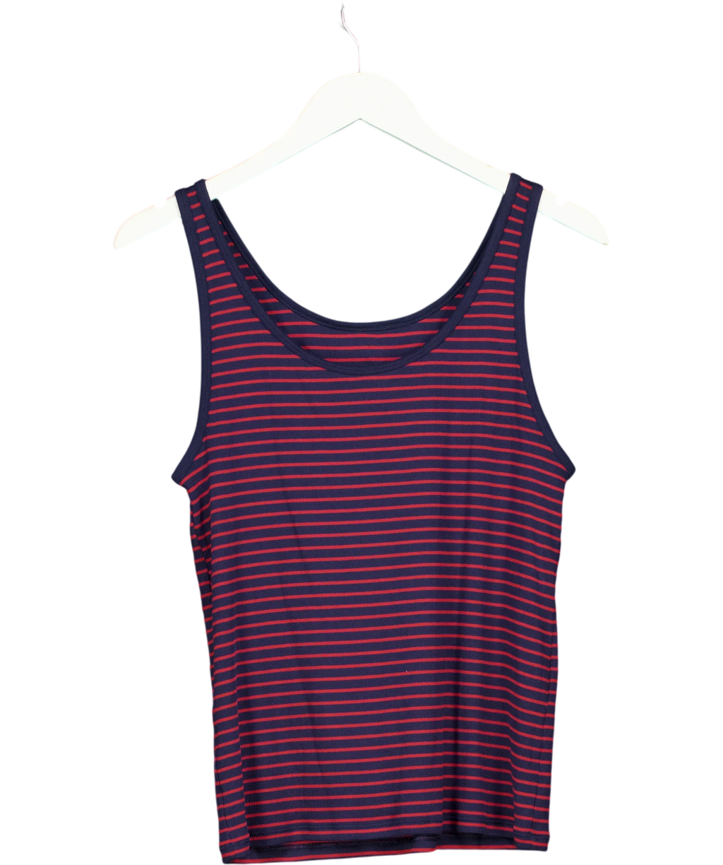 Uniqlo Blue Women's Ribbed V Neck Cardigan (Striped), size UK XXL — additional view