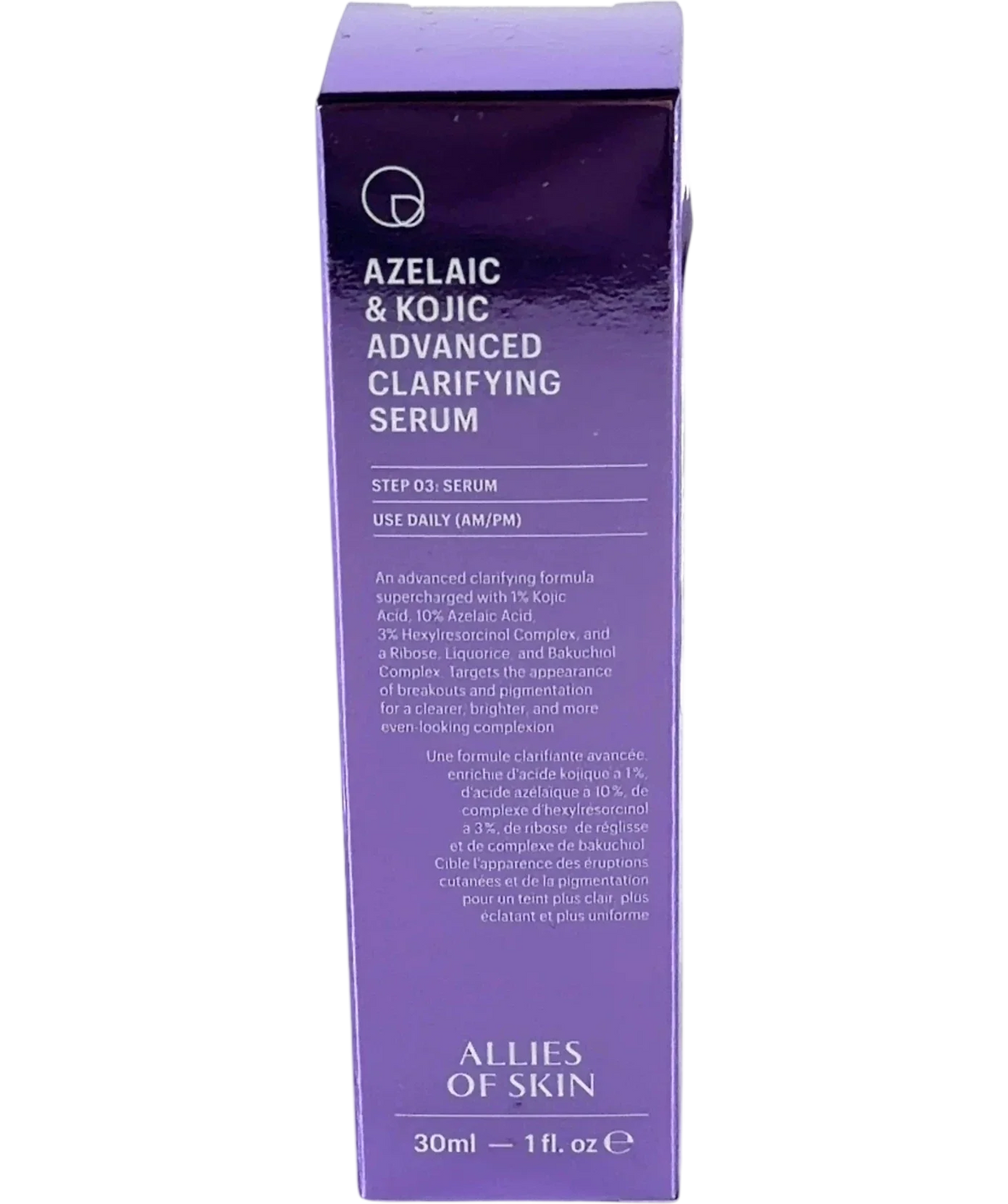 Allies of Skin Azelaic & Kojic Advanced Clarifying Serum, size 30ml — front