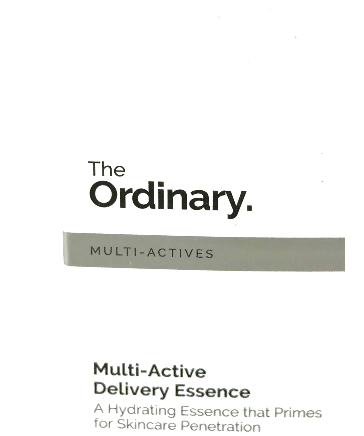 The Ordinary Multi-Active Delivery Essence, size 100ml — label