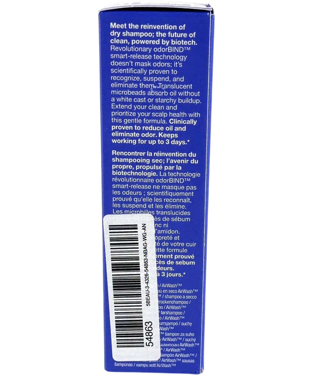 K18 AirWash Dry Shampoo, size 47ml — back