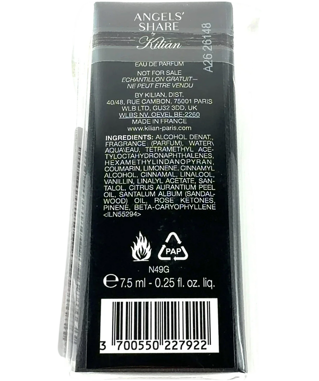 Kilian ANGELS' SHARE, size 7.5ml — back