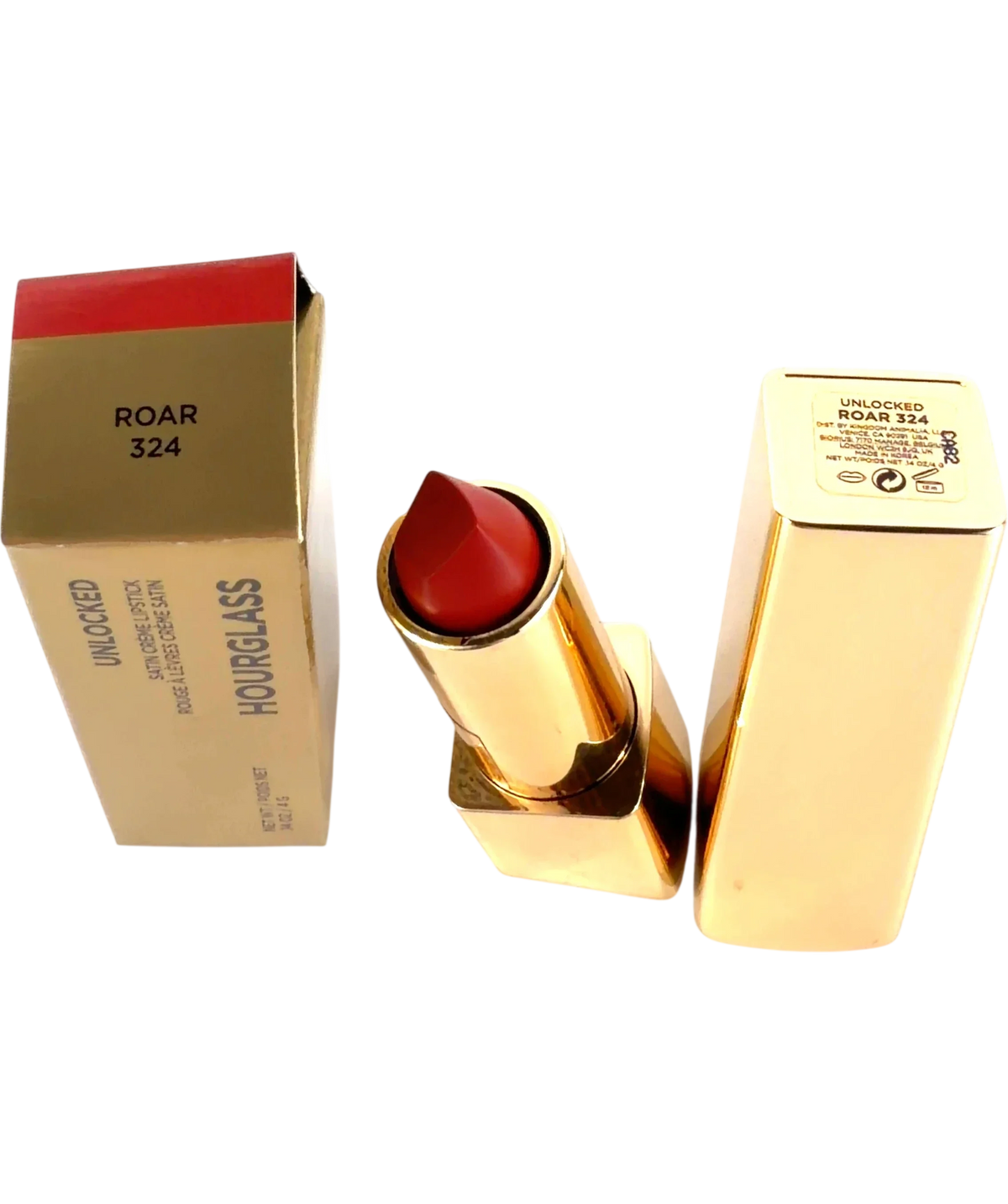 Hourglass Roar 324 Unlocked Satin Crème Lipstick, size 4g — back