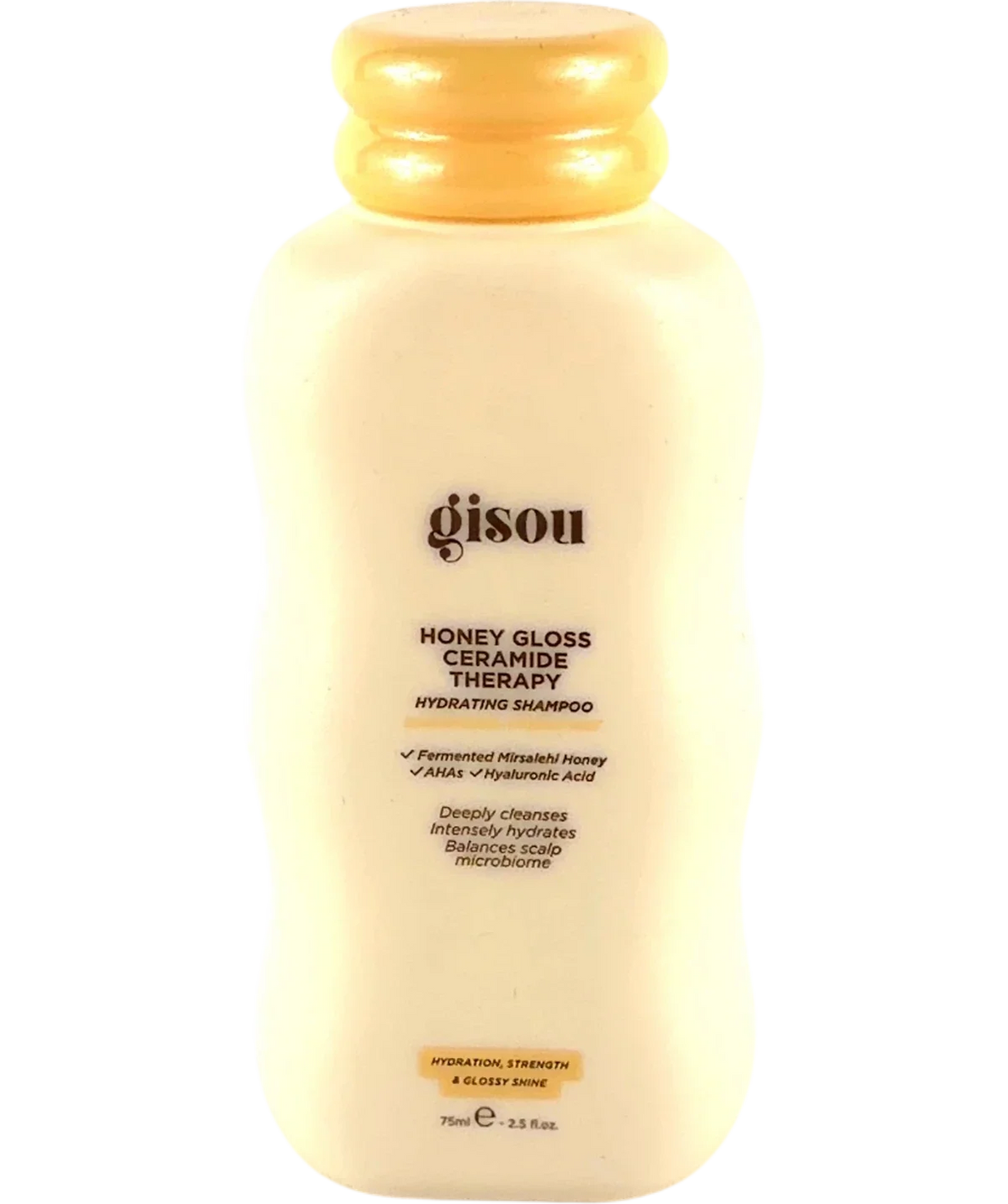 GISOU HONEY GLOSS CERAMIDE THERAPY HYDRATING SHAMPOO, size 75ml — front