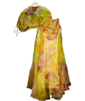Andrea Iyamah Yellow chiffon floral co-ord set, size UK M — front