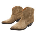 Isabel Marant Beige Duerto Suede Western Ankle Boots UK 4 EU 37