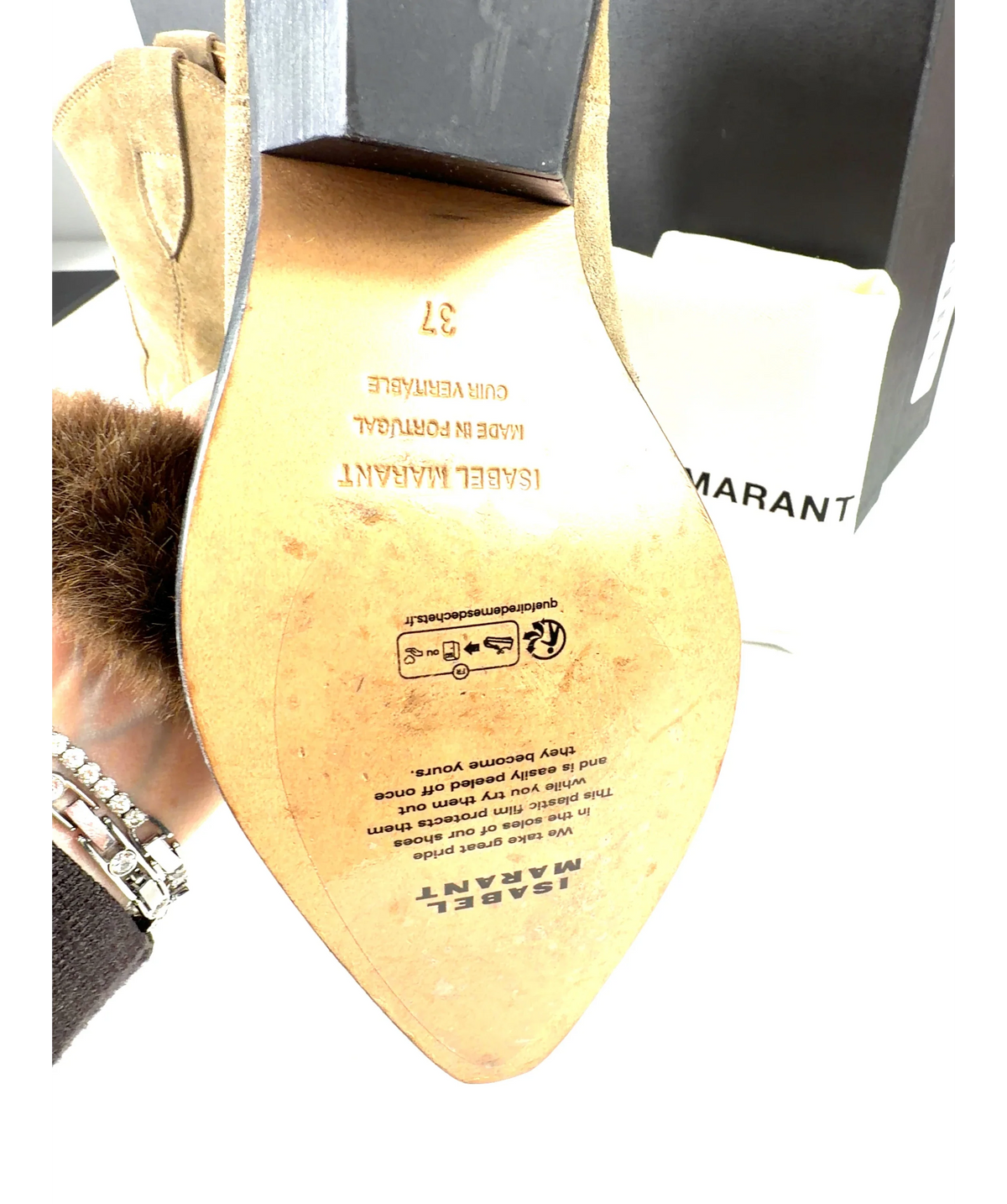 Isabel Marant Beige Colour, size UK 4 EU 37 👠 — fabric detail