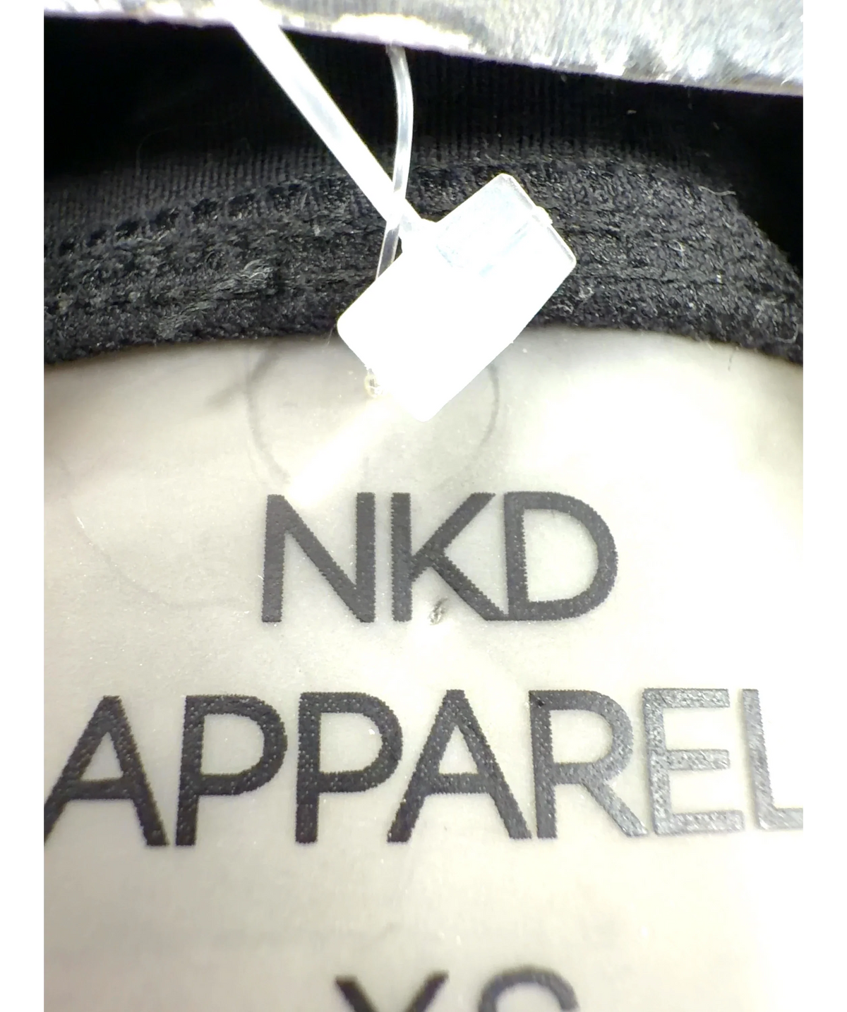 NKD Apparel Black Colour, size UK XS — label
