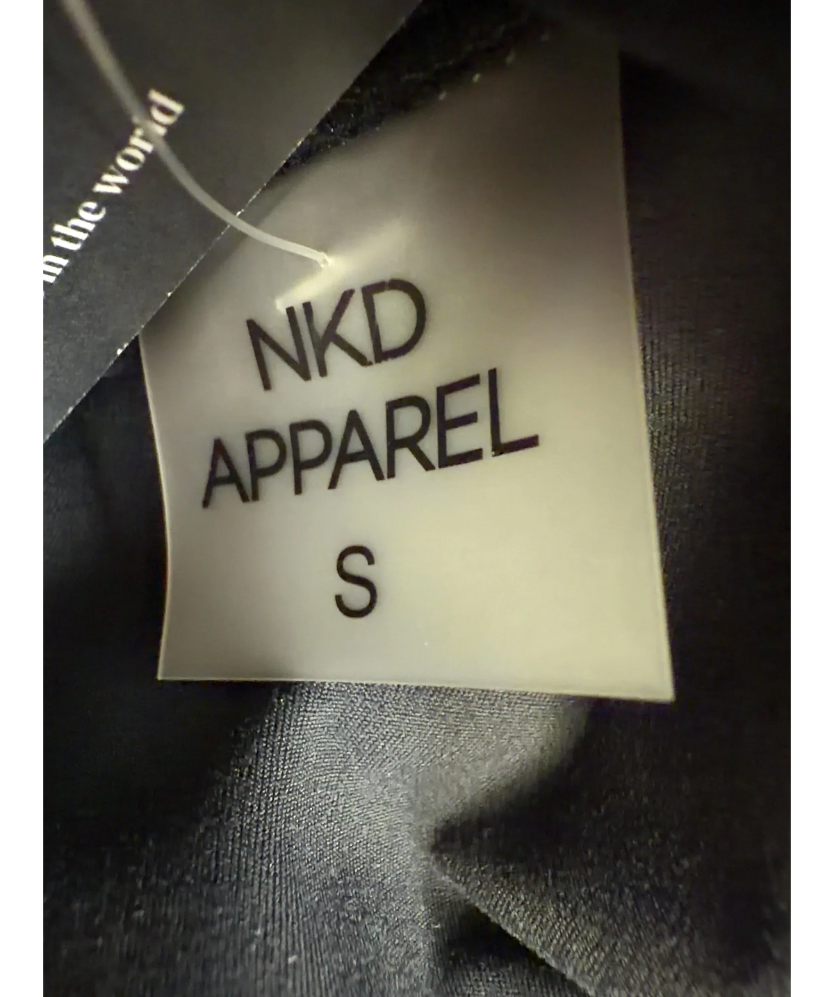 NKD Apparel Black Colour, size UK XS — fabric detail