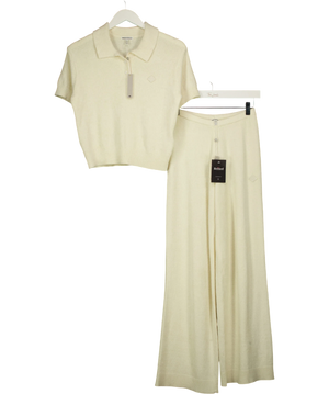 The Couture Club White Terry Polo and Trousers Set UK 6