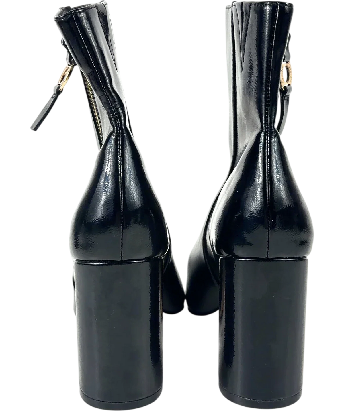Office Black pointed-toe block-heel ankle boots, size UK 7 EU 40 👠 — back