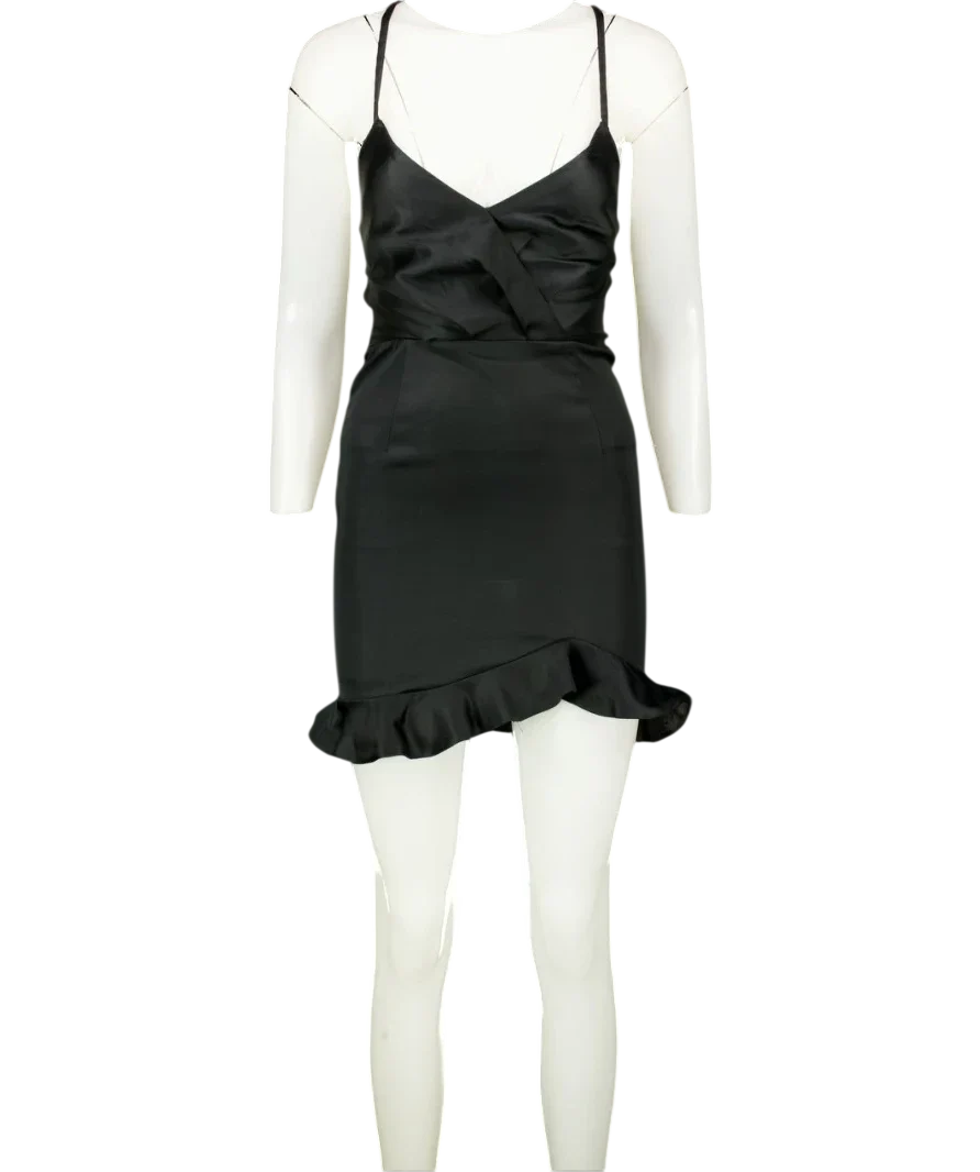 OH POLLY Black black mini dress, size UK 10 — front