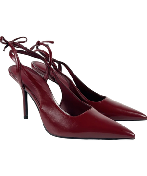 Charles & Keith Back-Bow Slingback Pumps Red UK 7