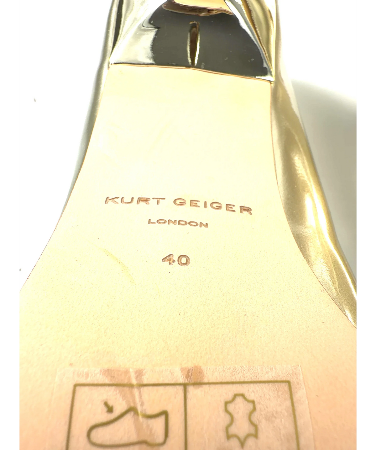 Kurt Geiger gold Colour, size UK 7 EU 40 👠 — fabric detail