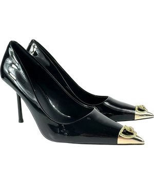 Kurt Geiger Regent Court Heel Black And Metallic UK 7
