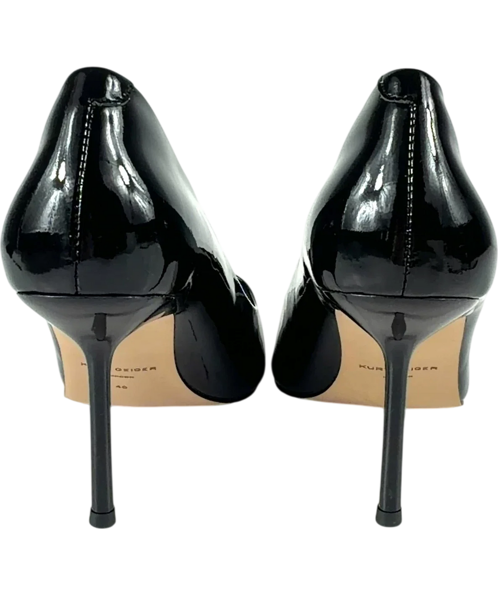 Kurt Geiger Black Regent Court Heel, size UK 7 EU 40 👠 — back