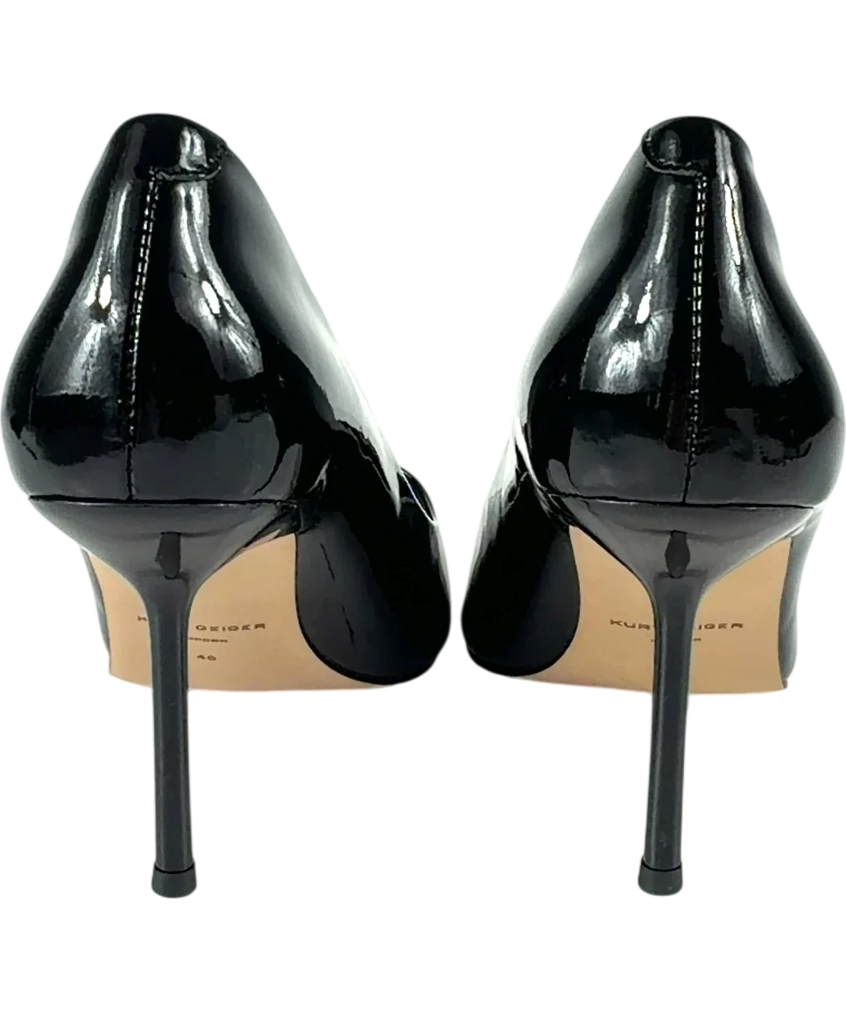 Kurt Geiger Black Regent Court Heel, size UK 7 EU 40 👠 — back