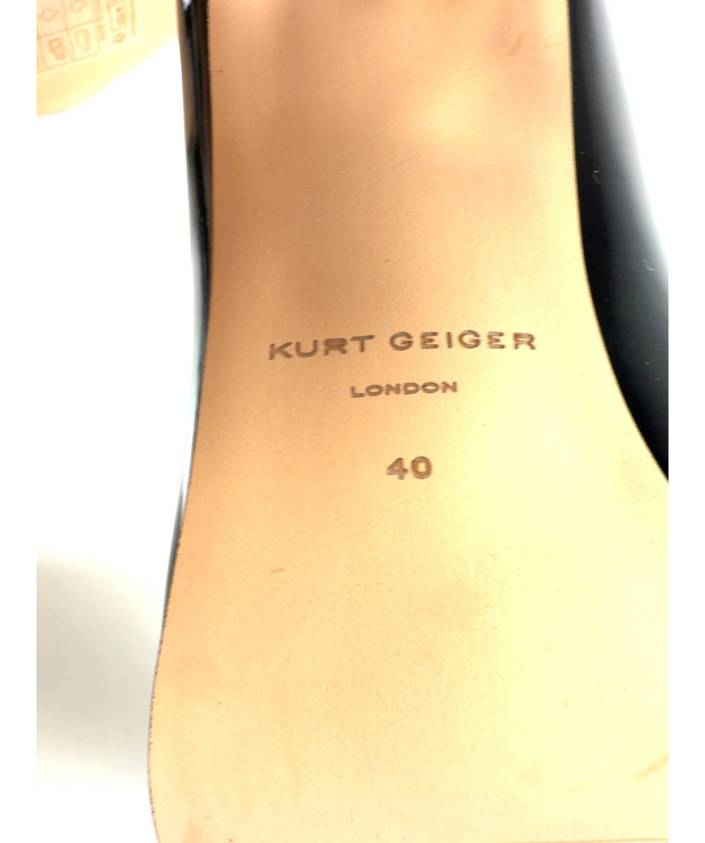 Kurt Geiger Black Regent Court Heel, size UK 7 EU 40 👠 — care label