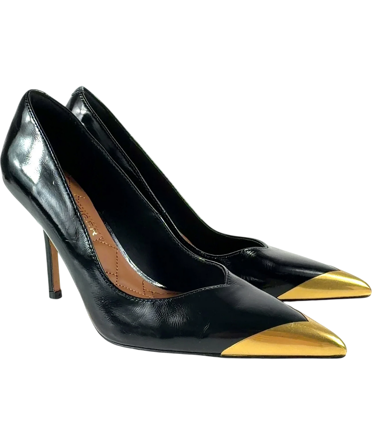 Kurt Geiger Black black patent court heels, size UK 7 EU 40 👠 — front