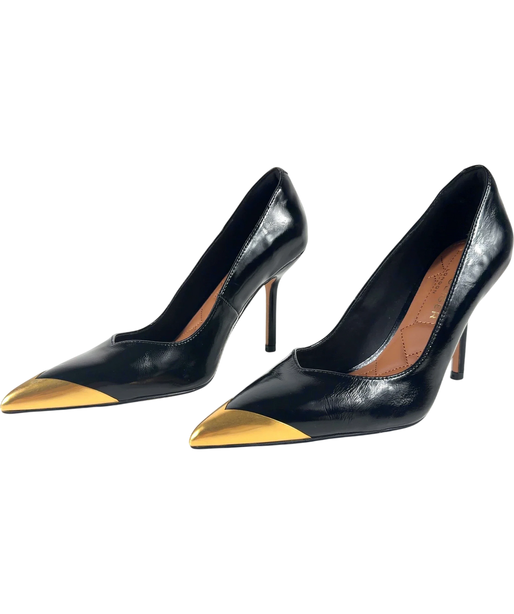 Kurt Geiger Black black patent court heels, size UK 7 EU 40 👠 — label