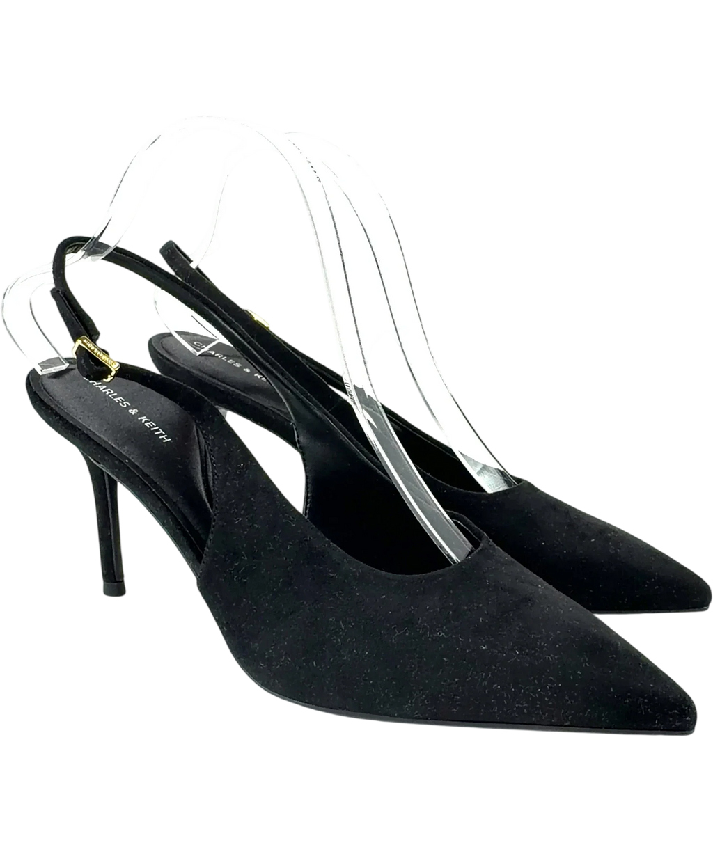 Charles & Keith Black Colour, size UK 7 EU 40 👠 — front