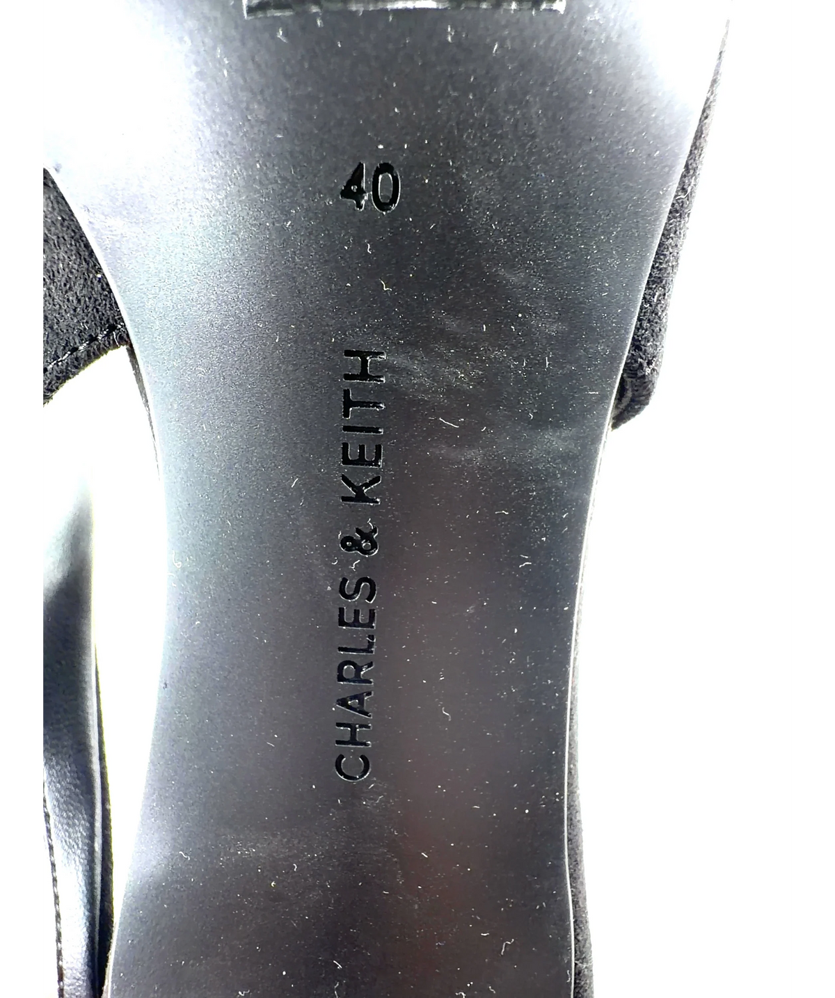 Charles & Keith Black Colour, size UK 7 EU 40 👠 — fabric detail