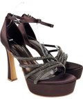 Kurt Geiger dark brown Fleur Platform, size UK 7 EU 40 👠 — front