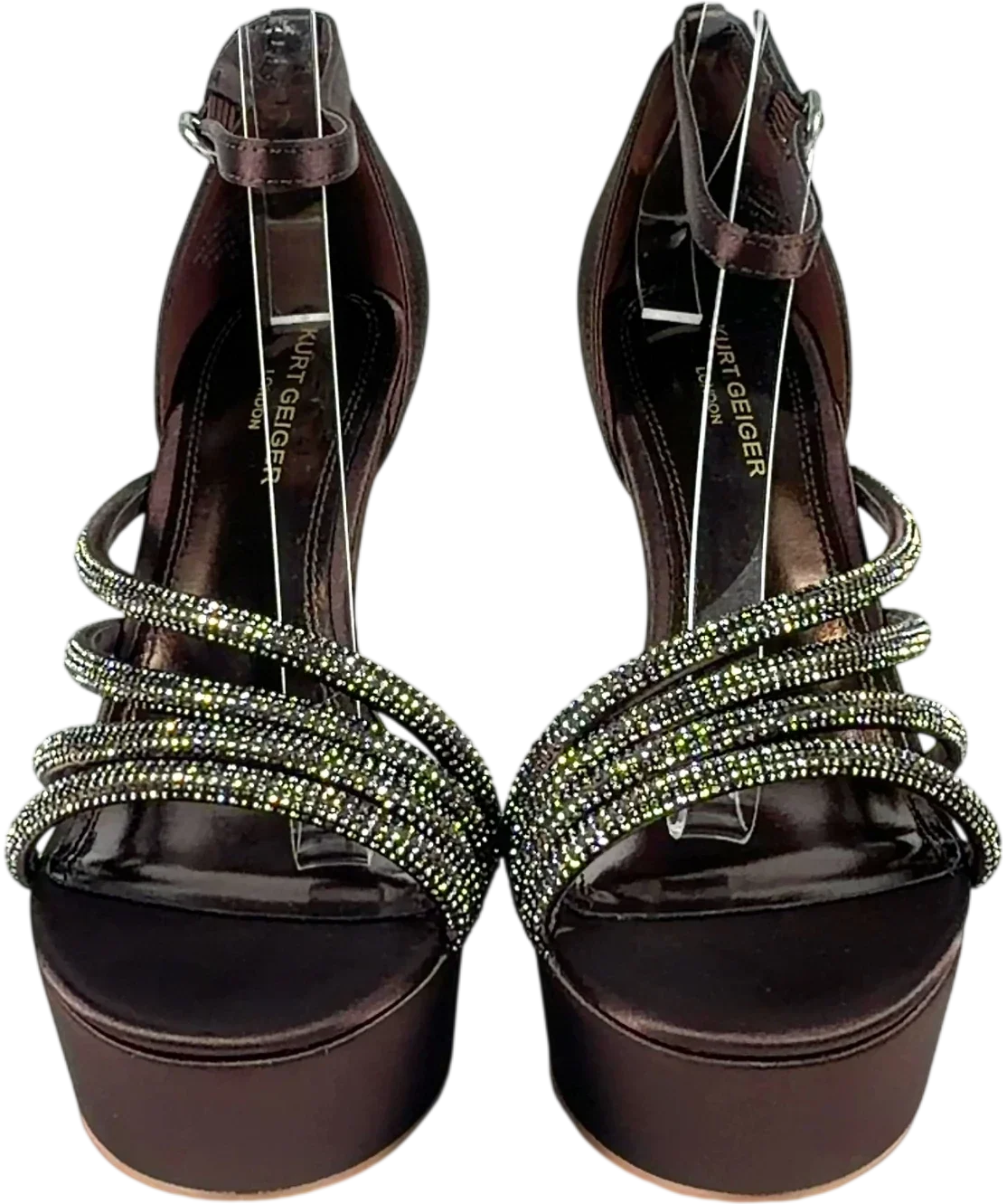 Kurt Geiger dark brown Fleur Platform, size UK 7 EU 40 👠 — detail