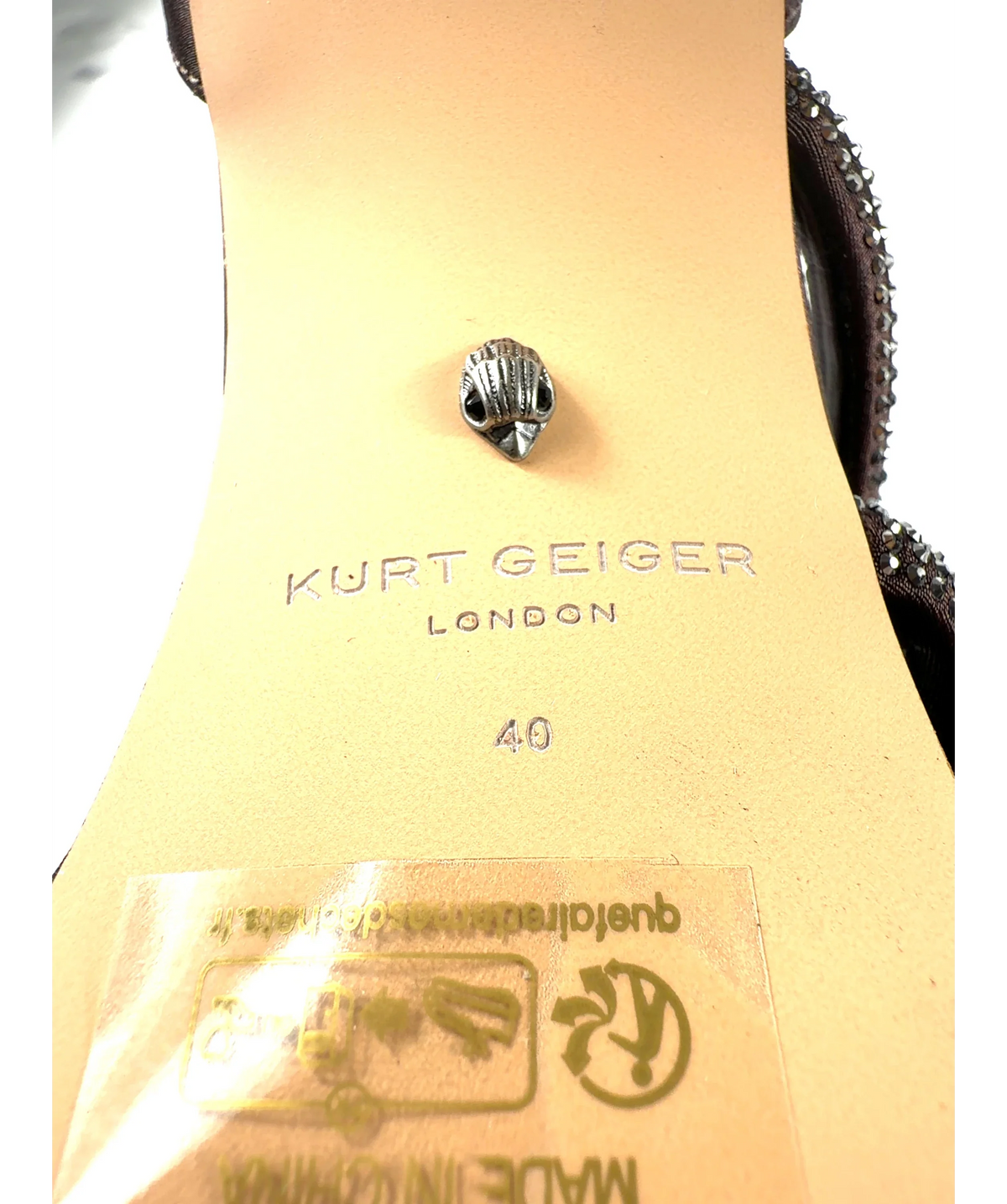 Kurt Geiger dark brown Fleur Platform, size UK 7 EU 40 👠 — care label