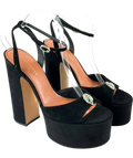Kurt Geiger Black Belgravia Platform Slingback, size UK 7 EU 40 👠 — front