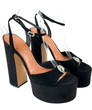 Kurt Geiger Belgravia Platform Slingback Sandals Black UK 7