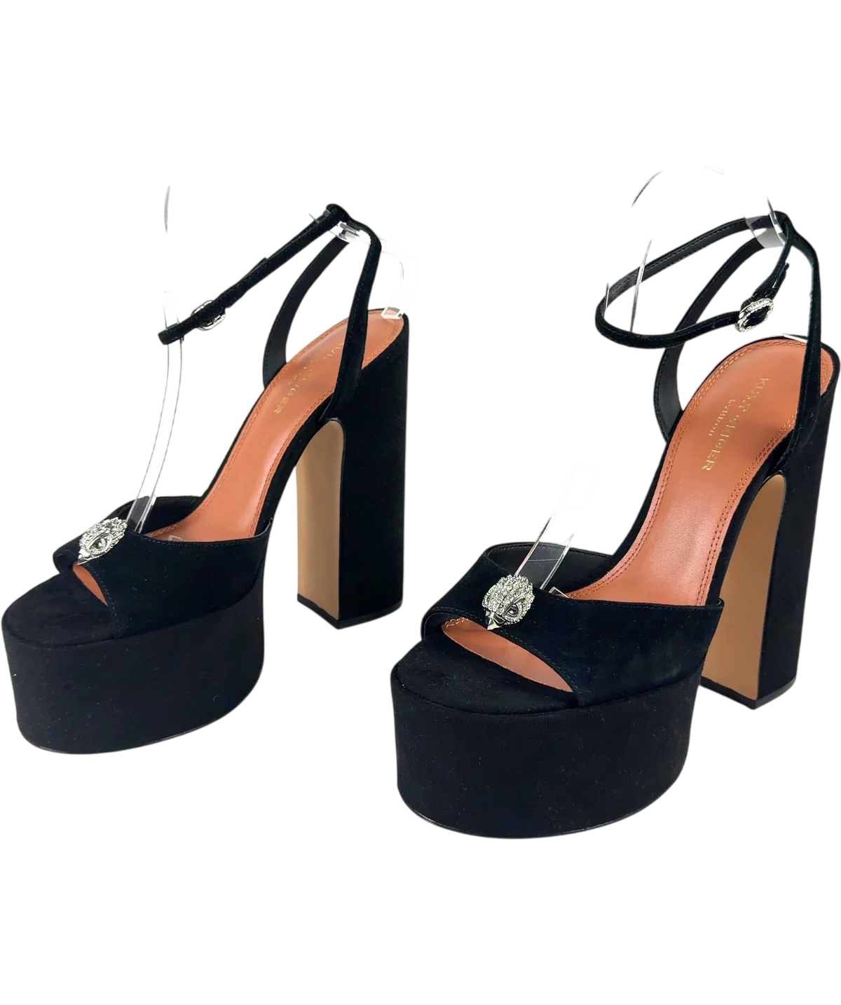 Kurt Geiger Black Belgravia Platform Slingback, size UK 7 EU 40 👠 — label