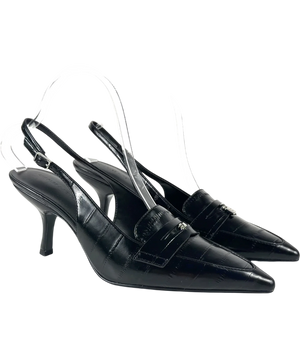 Charles & Keith Griselda Eel-Effect Slingback Pumps UK 7