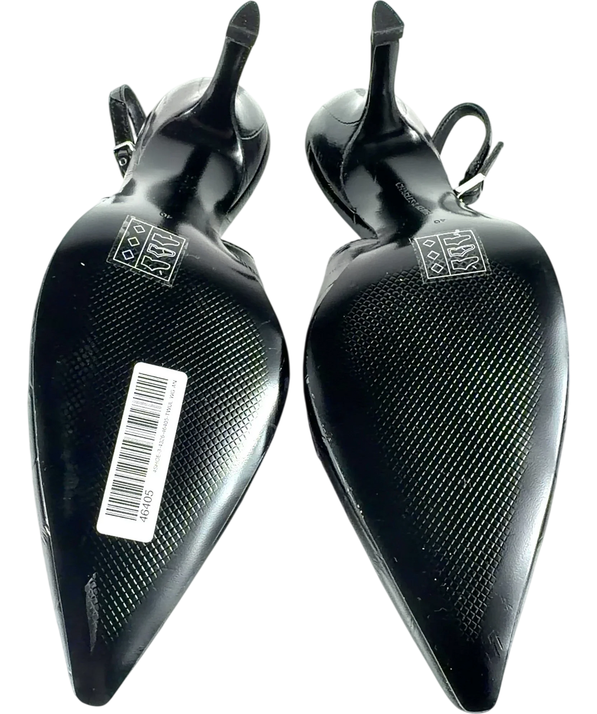Charles & Keith Black Griselda Eel-Effect Slingback Pumps, size UK 7 EU 40 👠 — view 8