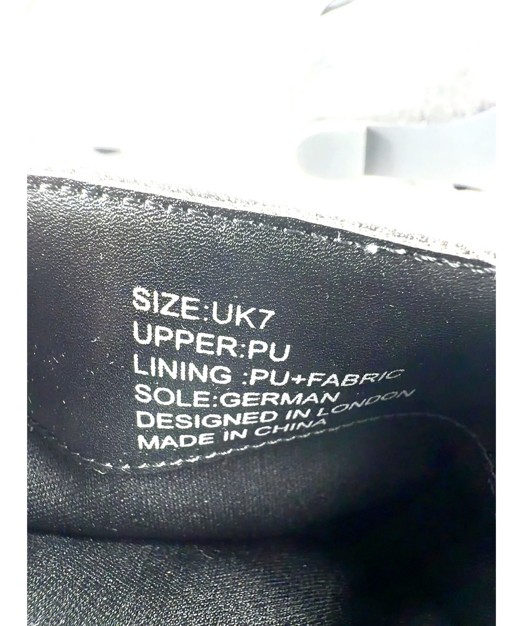 Jaded London Black Vione Slouch Wedge Boots, size UK 7 EU 40 👠 — care label