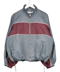 The Frankie Shop Grey & Burgundy Colorblock Track Jacket UK XS/S