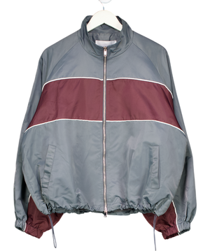 The Frankie Shop Grey & Burgundy Colorblock Track Jacket UK XS/S