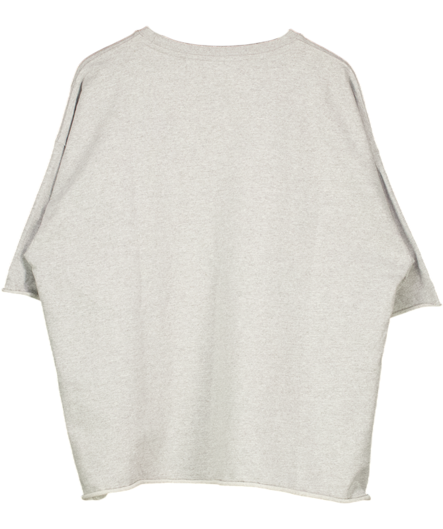 IETS FRANS Grey Embroidered Logo Heavy Weight  T-shirt UK L